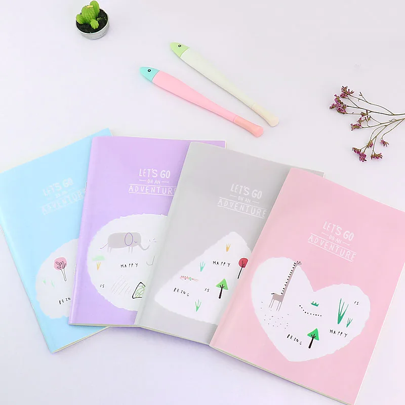 Платье-пачка 4 шт./компл. Kawaii милые цветы Birds кошек и тетрадь с животными картина из записной книжки журнал запись офисные школьные принадлежности, блокноты в H0197 - Цвет: 1