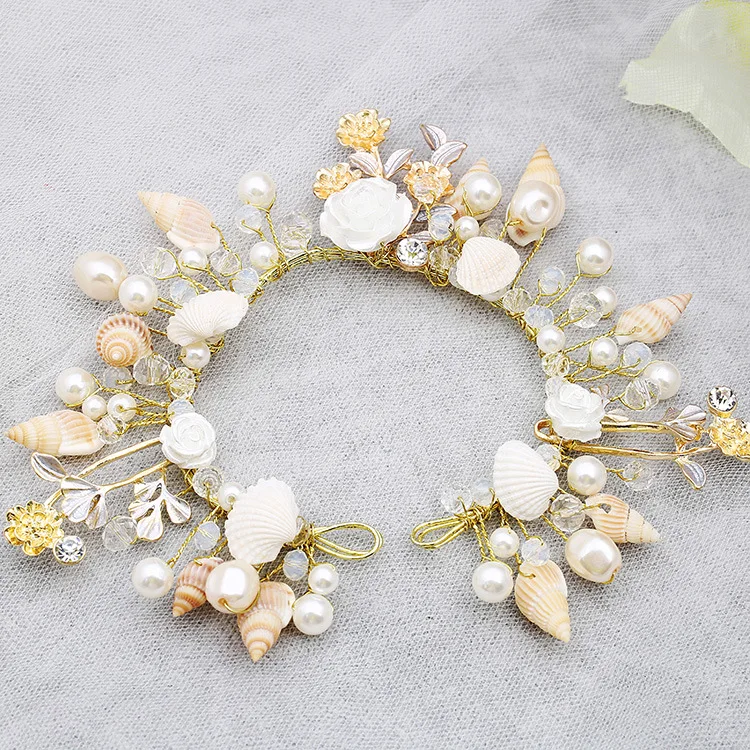 Обруч для волос с морскими звездами Ювелирное Украшение невесты свадебный