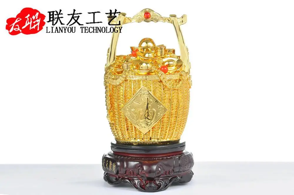 А горшок с золотом имитация нефрит ежедневно обогащение смолы ремесла подарок