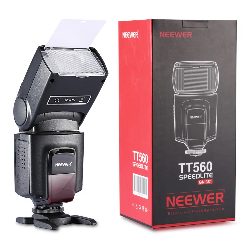 Вспышка Neewer TT560 Speedlite с 12 цветными фильтрами комплект для Canon Nikon Panasonic Olympus Pentax и