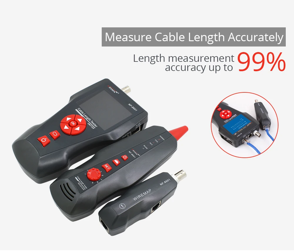 Noyafa NF-8601W провод трекер для BNC PING POE RJ11 телефонная линия RJ45 LAN Сетевой кабель тестер диагностики тональный детектор