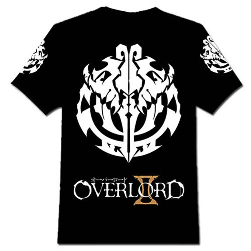 Персонаж Аниме Overlord Ainz Ooal платье футболка Косплей Костюм футболки короткий рукав