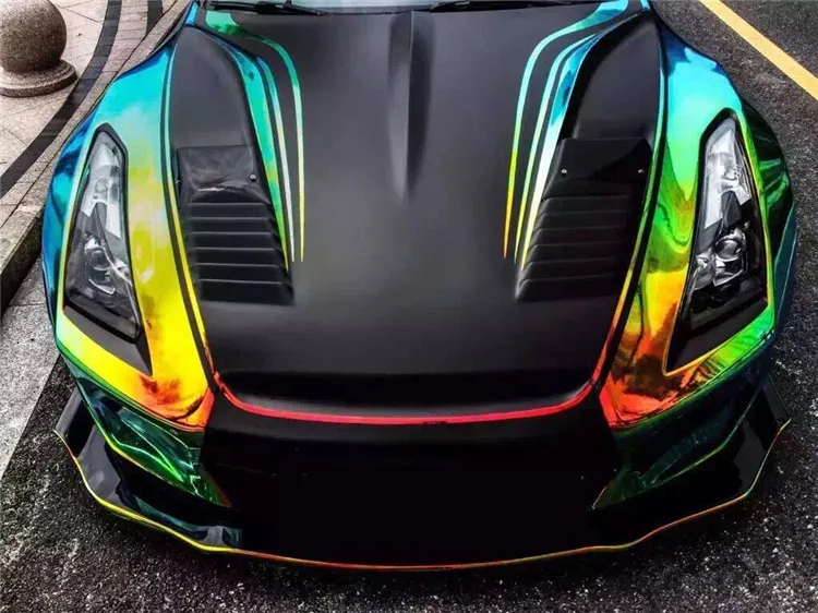 Радужная голографическая пленка хромированная автомобильная 1 38x1 0 м/рулон|roll