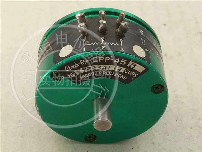 

[VK] Used GreenPot CPP-45B 2K double-shaft potentiometer with gear switch