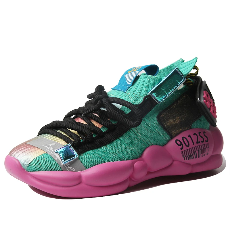 Дышащие сникерсы женская обувь на толстой подошве Новая с воздушным шаром 2019