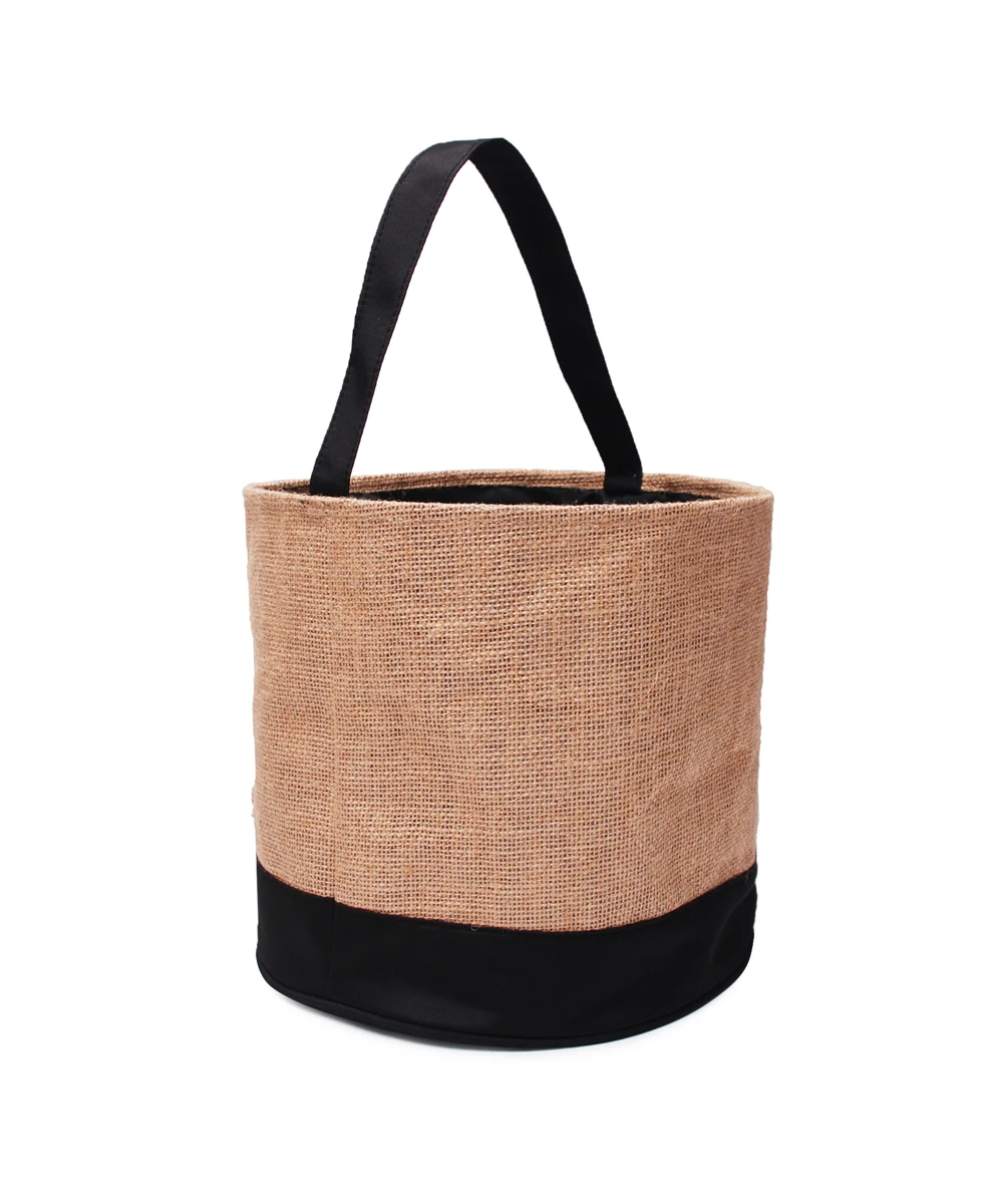 10 шт мешковины конфеты трюк или лечения Хэллоуин ведро лоскутное оранжевый стиль