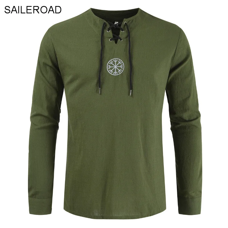 SAILEROAD брендовая мужская рубашка с длинными рукавами Camisa Lino Hombre Повседневная Мужская льняная рубашка дышащая крутая гавайская рубашка вышитая блузка