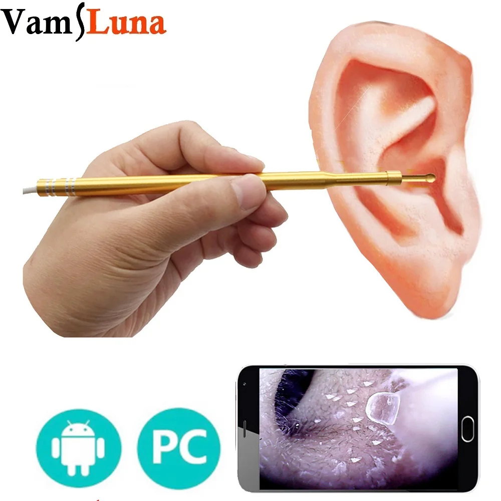 VamsLuna USB Otoscope цифровая камера для осмотра ушей с 6 светодиодными лампами устройств