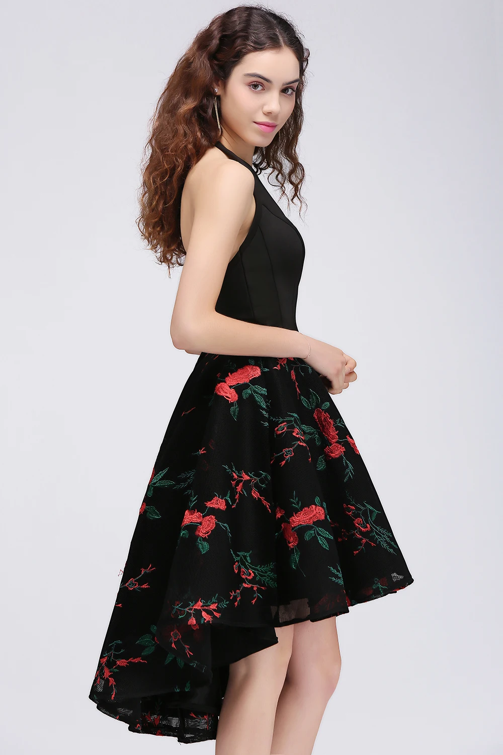 Новые Элегантные Короткие вечерние платья Вышивка Высокий Низкий Бальные для