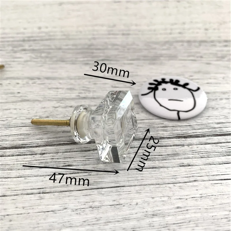 diameter 25mm LCH 33 мм 34 мм длинный винт квадратная Хрустальная круглая ручка на шкаф кухонная ручка шкафа s ручки хромированные латунные база современный роскошный стиль - Цвет: diameter 25mm