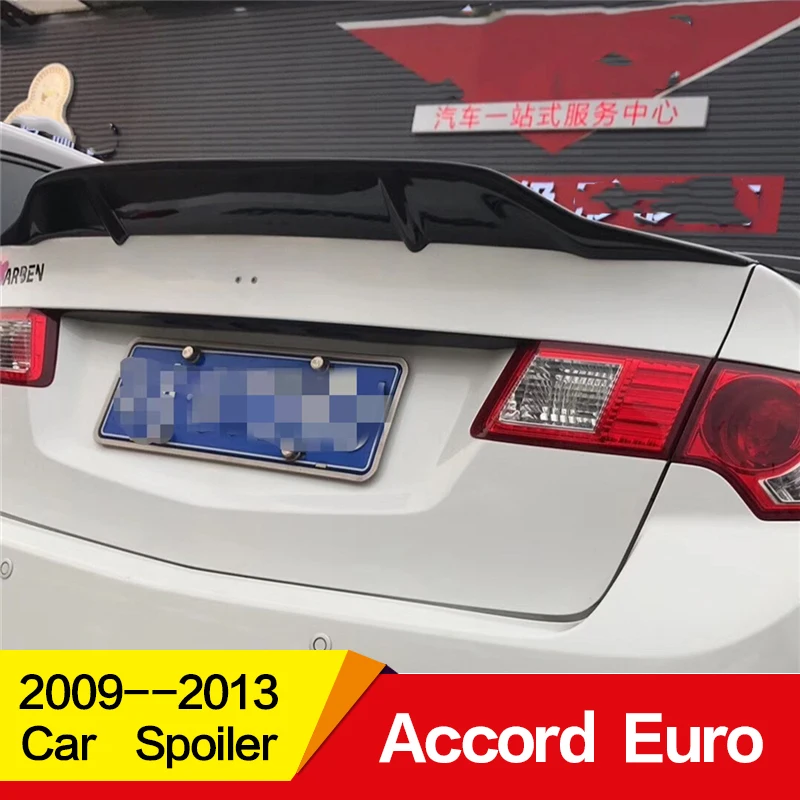 Используется для Accord евро спойлер 2009 10 11 12 13 лет Европейская версия Глянцевая углеродное волокно/FRP заднее крыло R Стиль SPIRIOR аксессуары