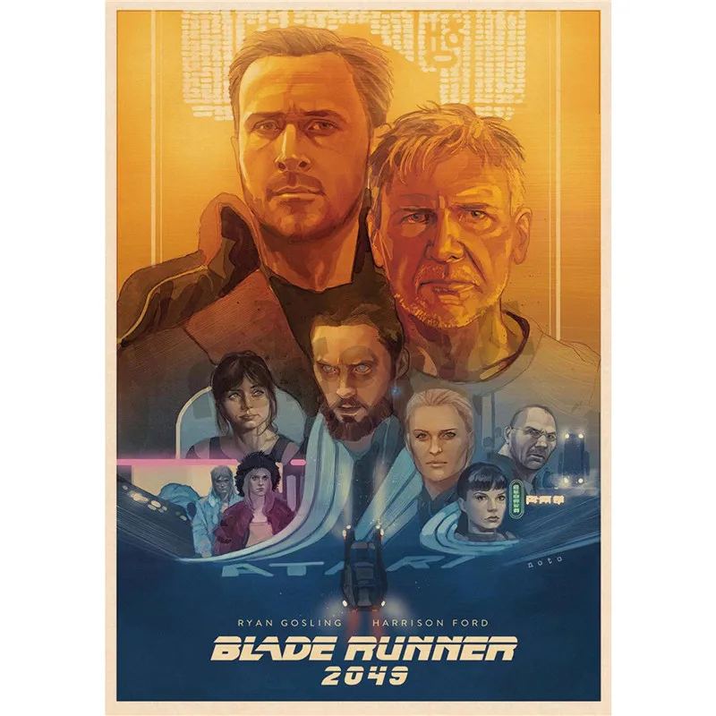 Бегунок с лезвием 2049 украшение для дома постер из крафт фильма наклейки на стену