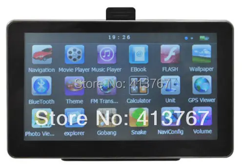 " Автомобильная gps-навигация+ беспроводная камера заднего вида Bluetooth AV-IN новая карта 4GB POI