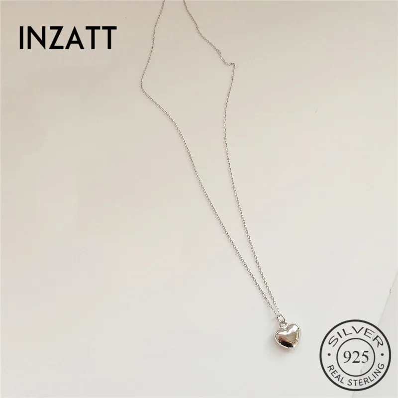 

SOFTPIG 2018 Real 925 Sterling Silver Heart Pendant Necklace Fine Jewelry Gold Color For Women Romantic Engagement Accessories