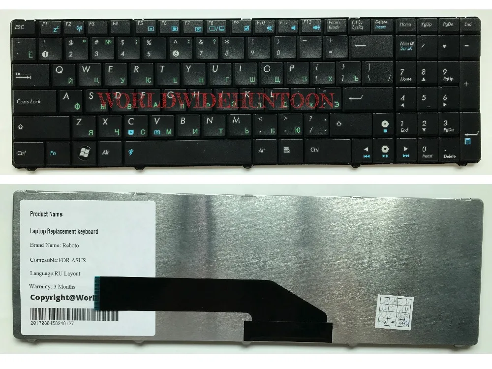 Бесплатная доставка Русская клавиатура для ноутбука Asus K50AB K50IJ K50IN K70AB K70IJ K70IN F90 X5DC