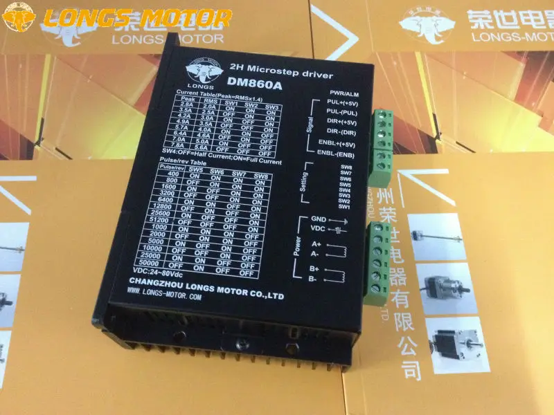 Шаговый двигатель 1 Ось Nema34 34HST9805-37B2 2A 878oz. В драйвере DM860A мощный ЧПУ маршрутизатор
