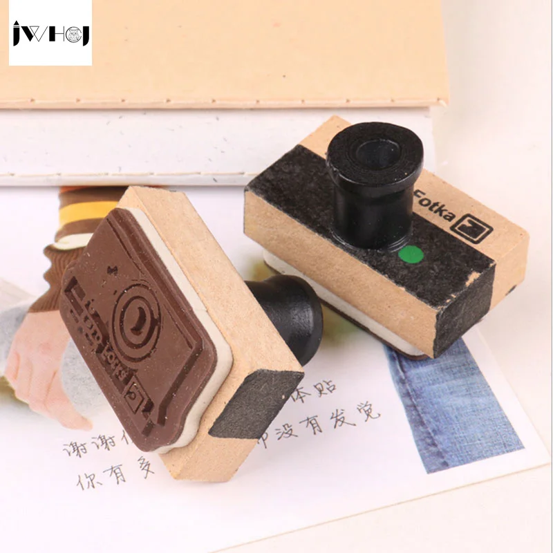 1 шт. винтажная мини камера деревянный штамп сделай сам наклейка для скрапбукинга