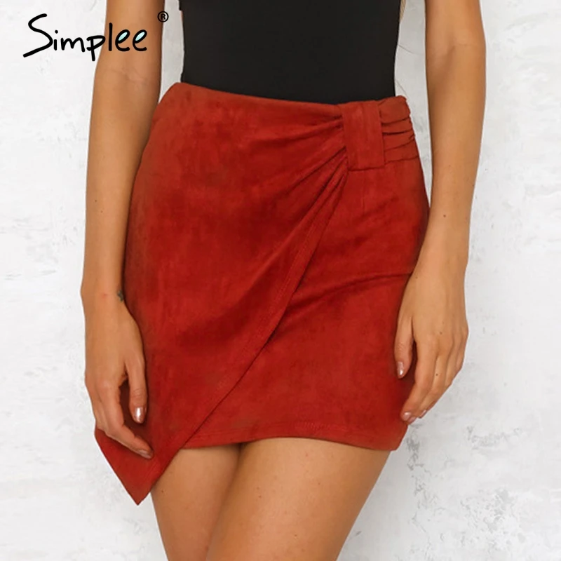 женская черная облегающая юбка Simplee винтажная с оборками завышенной талией для