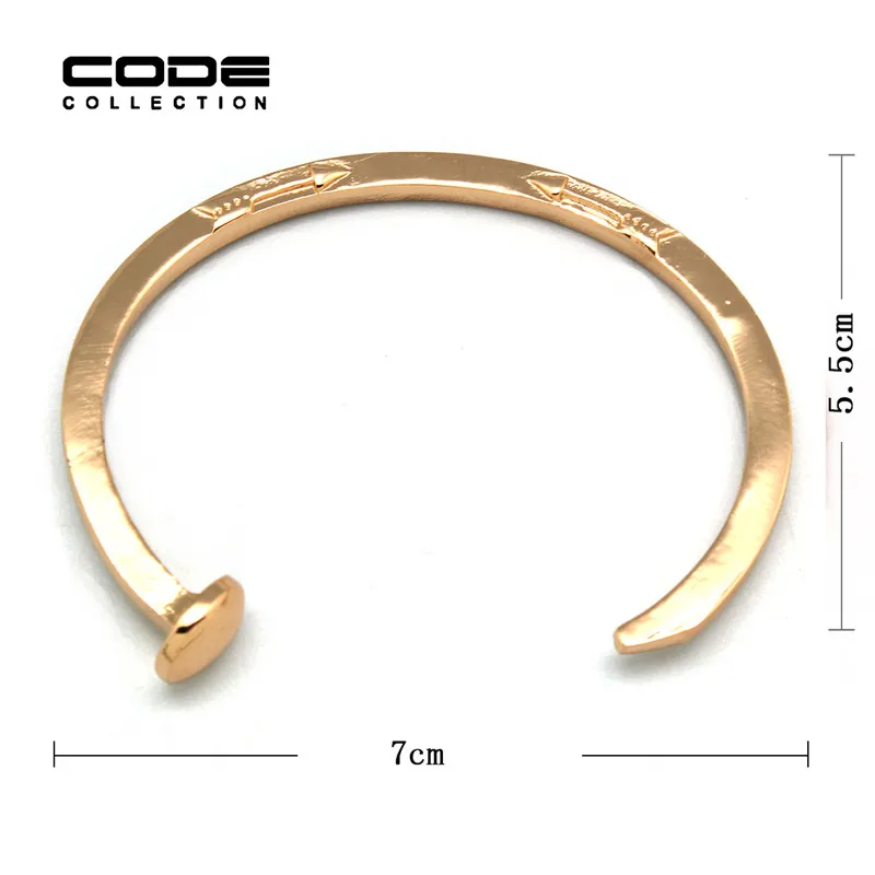 Стиль панков высокое качество выразительный золотой браслет для ногтей браслеты