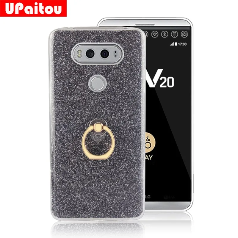 UPaitou чехол с блестками для LG G3 G4 G5 G6 V10 V20 K7 K8 K10 Pro стилус Stylo 3 кольцо-держатель на
