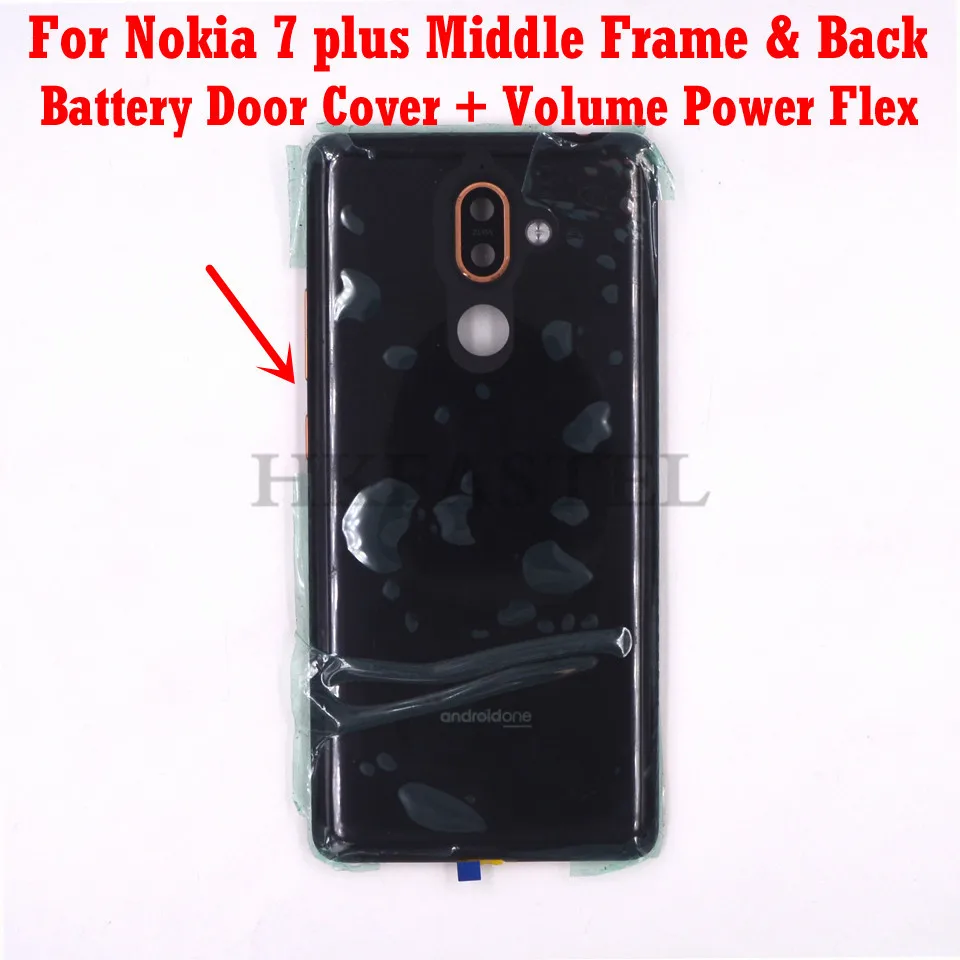 Оригинальный мобильный телефон с ЖК-рамкой для Nokia 7 plus P задняя крышка