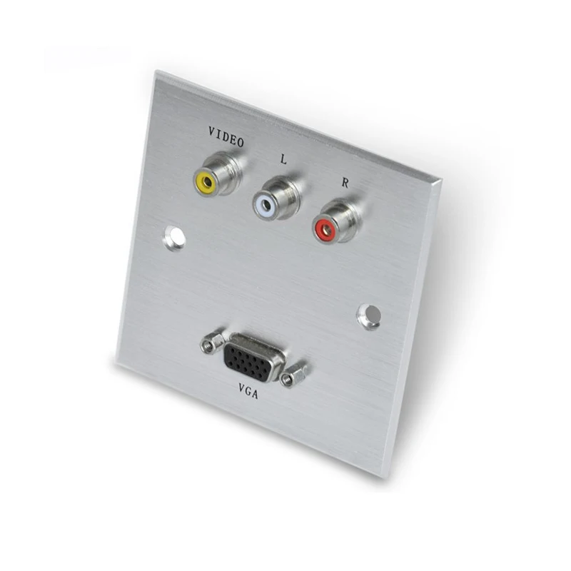 Настенная розетка RCA с видео L R VGA Высококачественная панель из алюминиевого