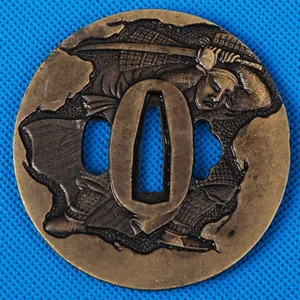 Новый стиль Воин резной Сплав Tsuba ручной защитный фитинг для японских самурайский меч катана или Wakizashi полезный аксессуар для меча