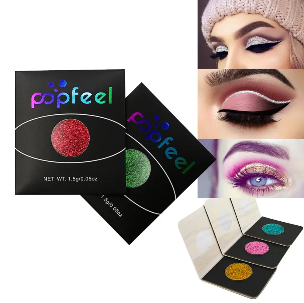 Брендовые одноцветные мерцающие тени для век Палетка водостойкая натуральный