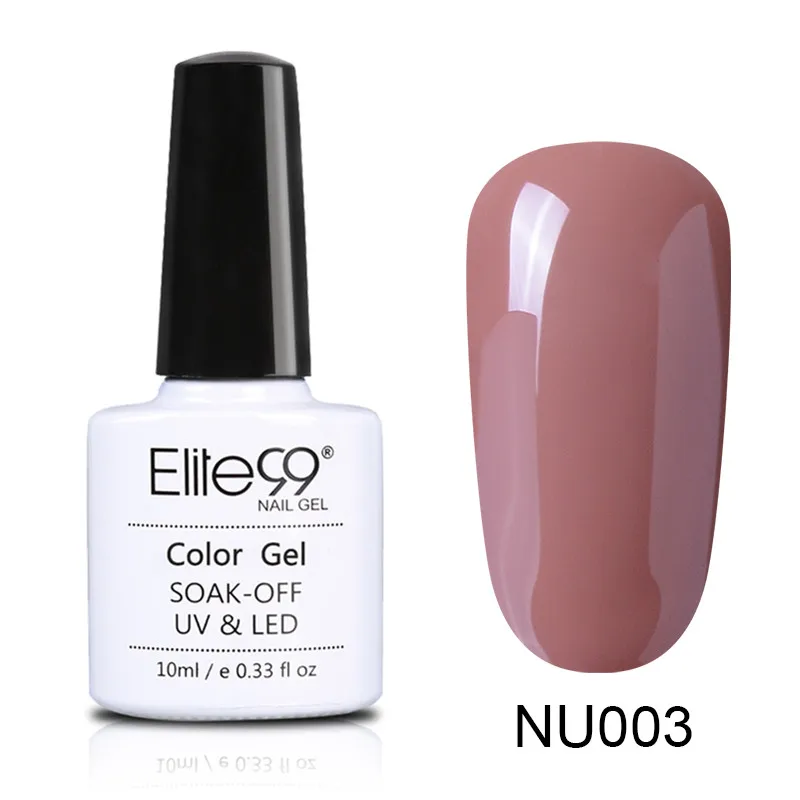 NU003 Elite99, 10 мл, Гель-лак телесного цвета, замачиваемый, карамельный цвет, эмаль, Гель-лак для дизайна ногтей, маникюр, УФ-гель для ногтей, лак - Цвет: NU003