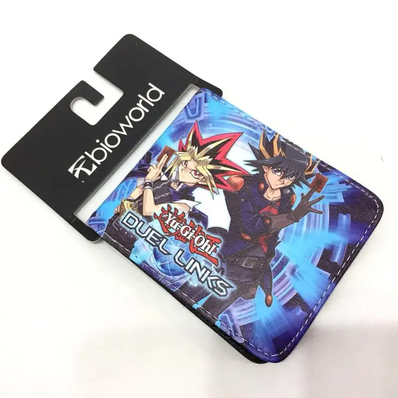 Аниме Yu-Gi-Oh, голубые глаза, белый дракон, монета, кошельки, мультяшная игра, двойной кошелек для студентов, детский подарок для подростков