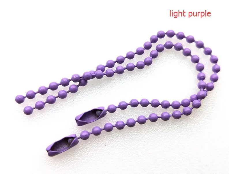 light purple 1 упаковка, красочные шарики 2,4 мм, цепочка из бисера 12 см, собака/этикетка, ручная бирка, объемная цепь с разъемом для самостоятельного изготовления брелка, ювелирное изделие - Цвет: light purple