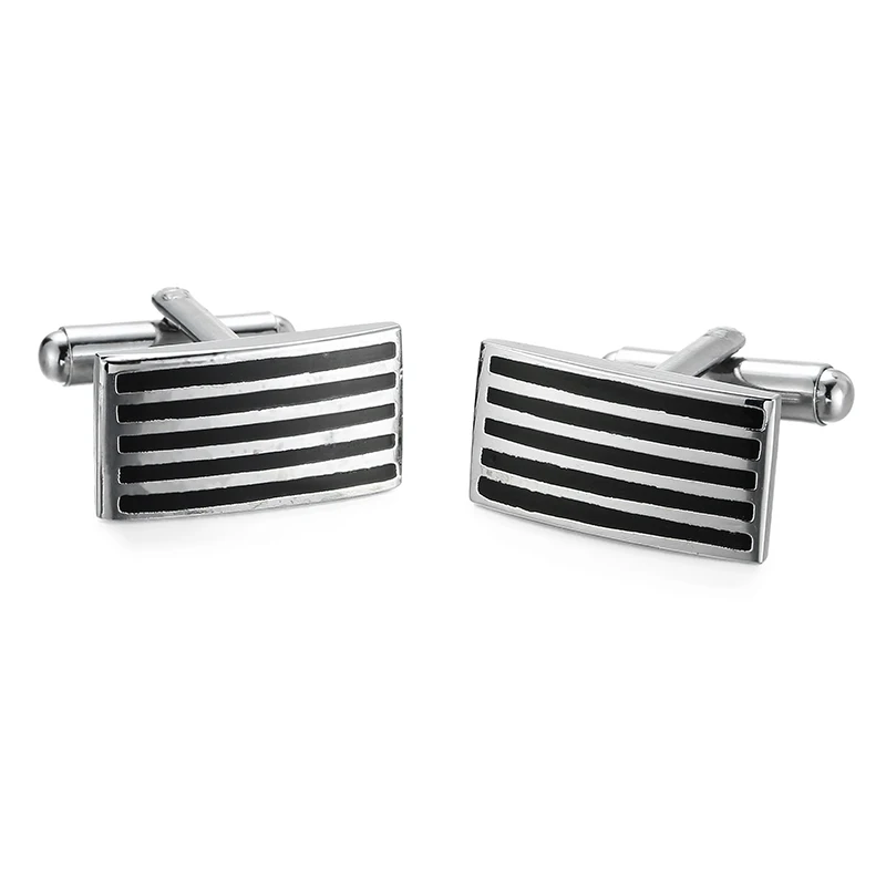 Запонки в белую полоску для жениха 1 пара|cufflinks cufflinks|french cufflinkscufflinks shirt |