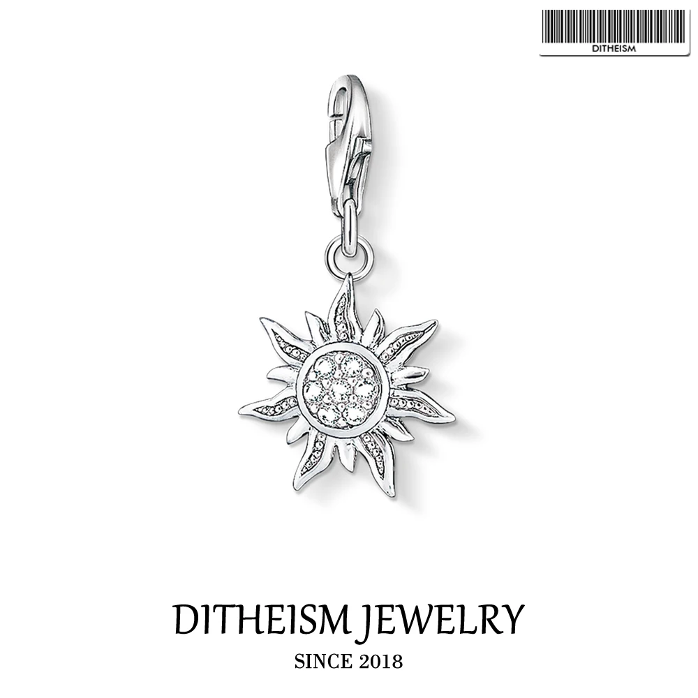 

Подвеска Sun Charms, Новинка лета 2018, модное ювелирное изделие из стерлингового серебра 925 пробы, модный подарок для женщин и мужчин, подходящий браслет для колье и сумки
