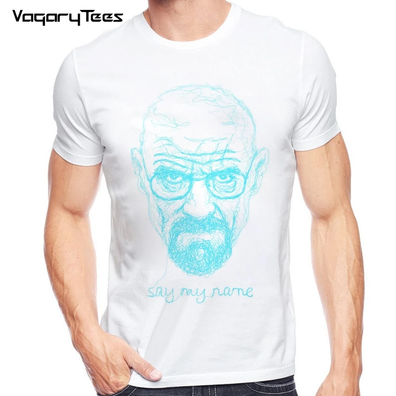Скажи мое имя Breaking Bad Для мужчин футболки Ретро футболка ТВ Mr белый Джесси Пинкман