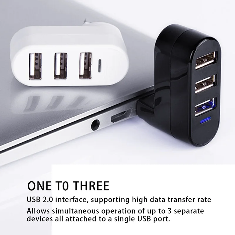 Высокое качество для ноутбука концентратор компьютера USB Поворотный сплиттер