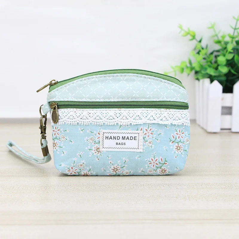 floral green Katuner женский холщовый Кошелек для монет, детский маленький кошелек, Женский чехол для ключей, карт, денег, сумки, кошельки для девочек Monedero K04 - Цвет: floral green