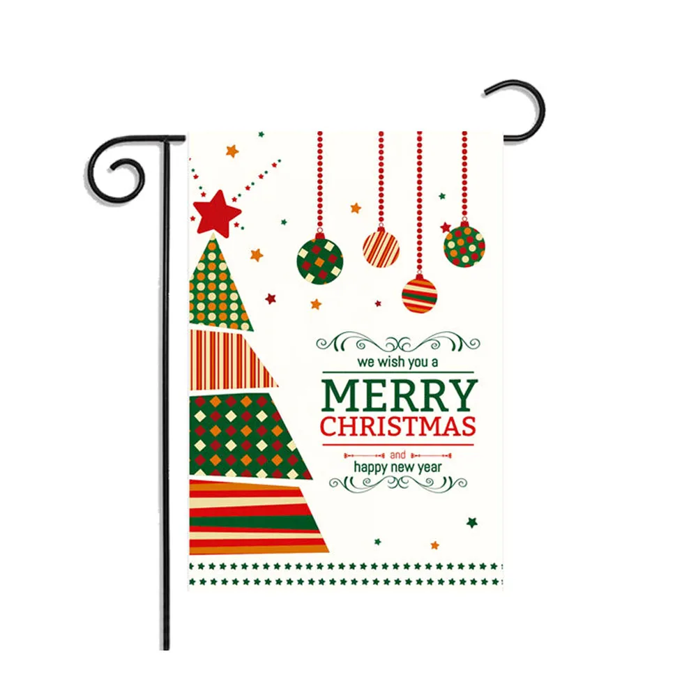 Рождественский Санта Клаус Олень Снеговик Отправка подарков сад флаг Крытый
