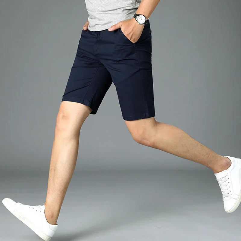 Summer Shorts Men Casual Regular Cotton Breathable Mens bermuda masculina Mid-waist Knee Length Cargo Big Size | Мужская одежда