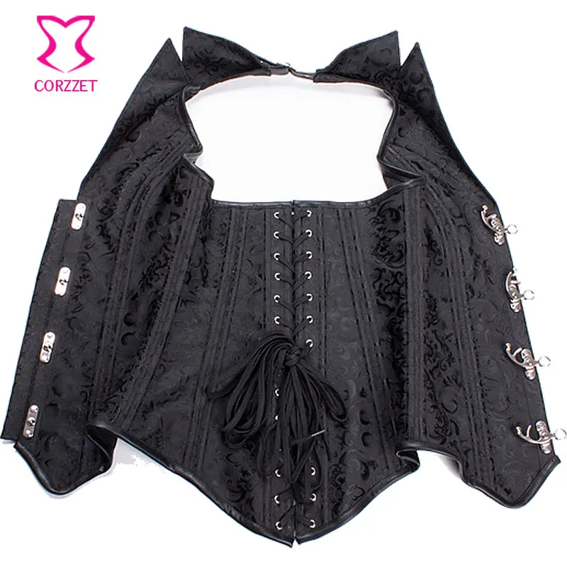Женский бюстье с воротником-халтер готический длинный корсет и сексуальный со