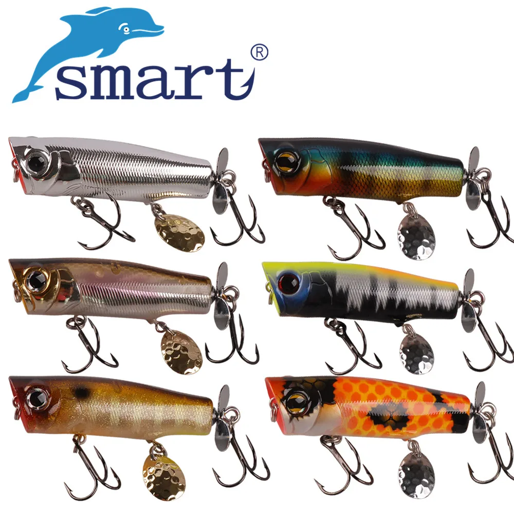 

SMART Popper Bait 70mm12.2g Top Water Fishing Lures With Sequins Hard Artificial Bait Saltwater Bass Leurre Peche Fishing Tackle