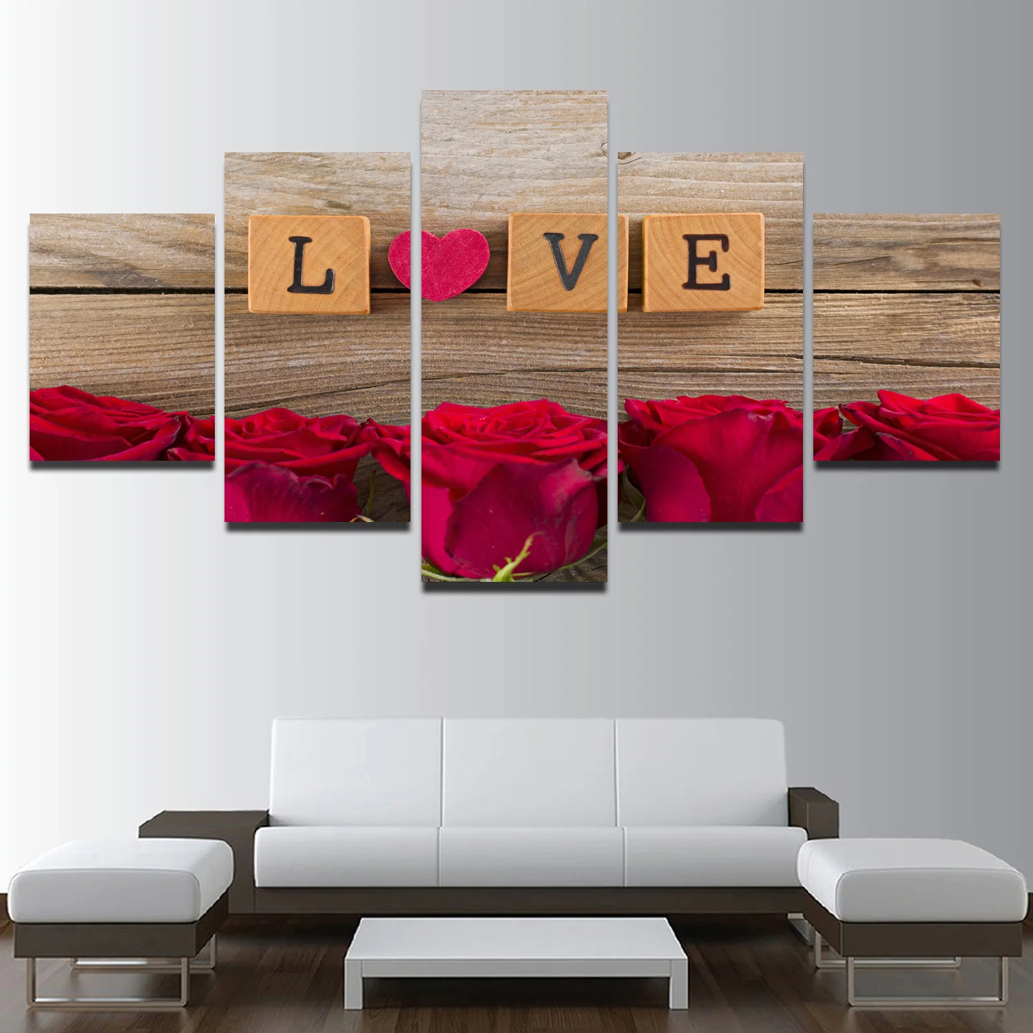 

Drop shipping 5 Panel Wall Art Pictures Canvas Painting abstract canvas poster painting decoration for living room LW140
