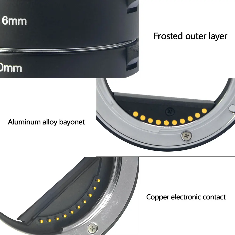 Переходное кольцо-удлинитель для макросъемки Meike с автофокусом для sony E mount NEX3 NEX-5 NEX-7 NEX-6 A7 A7II A7III A6000 A6300 A6400