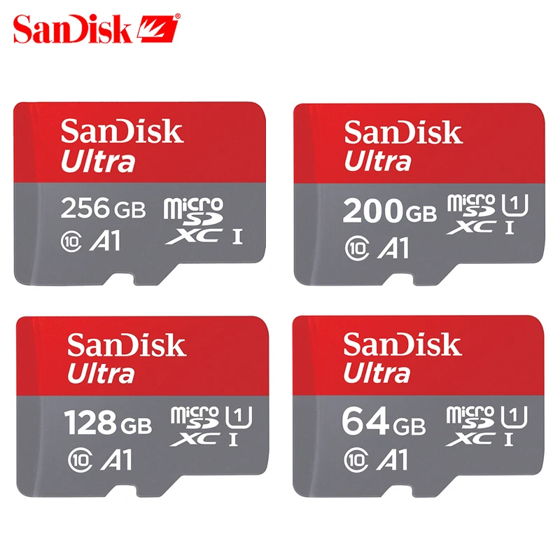 SanDisk A1 Micro SD Card Memory Card 16GB 32GB 64GB 128GB MicroSD 100M/s Uitra C10 TF card 200gb 256gb 400gb cartao de memoria
