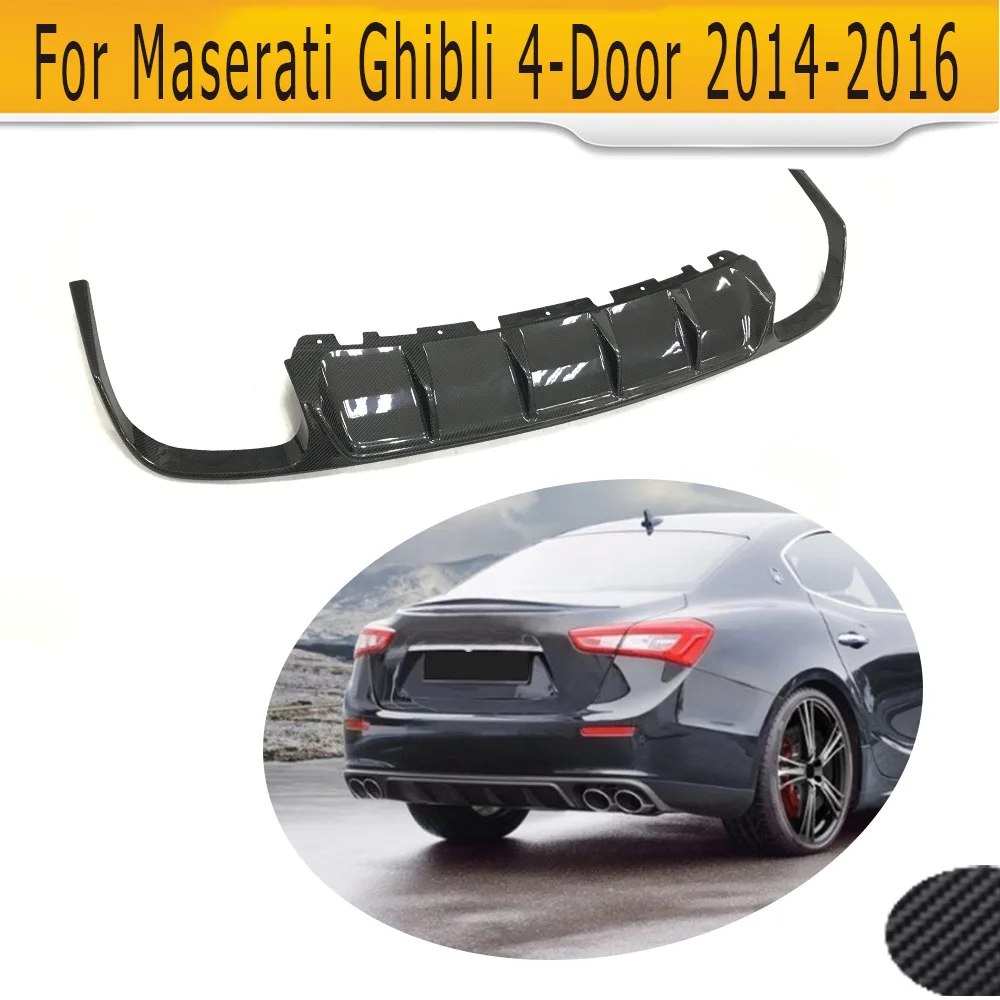 Углеродное волокно заднего бампера для губ Диффузор Maserati Ghibli 4 двери 2014 2016 м