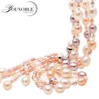 real multi color tassel natural freshwater pearl necklace for womenwhite long pearl necklace jewelry