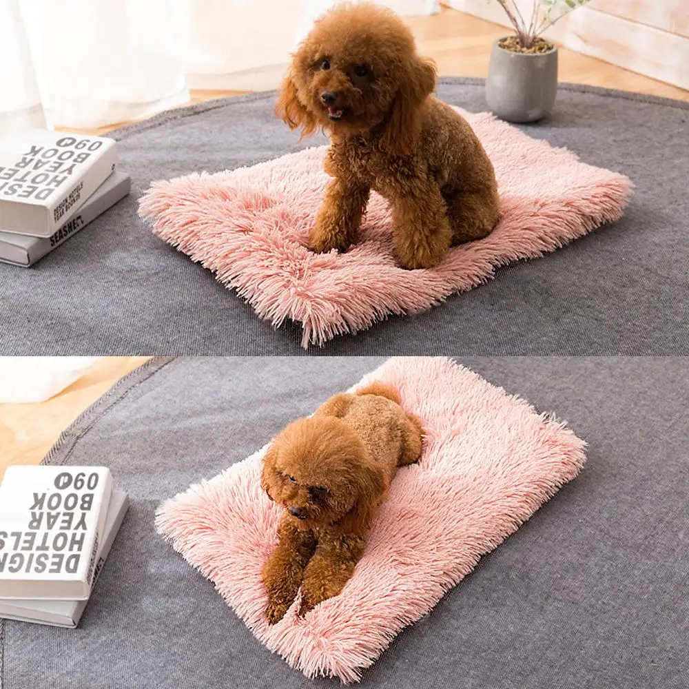 Winter Dog Bed Mat Soft Fleece Pet Cushion House Warm Puppy Cat Sleeping Bed Blanket For Small Large Dogs Cats Kennel Cama Perro