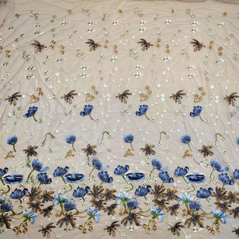 Цветок африканская Тюлевая сетчатая кружевная ткань Женская сценическое Платье