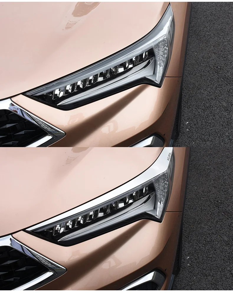 Lsrtw2017 из нержавеющей стали фары автомобиля рамка планки для Acura CDX