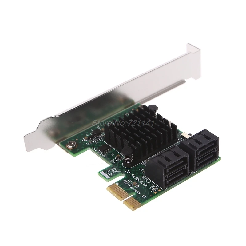 PCI E Express 1x в 4 портовый Sata 3 0 III 6G конвертер контроллер адаптер карты Прямая