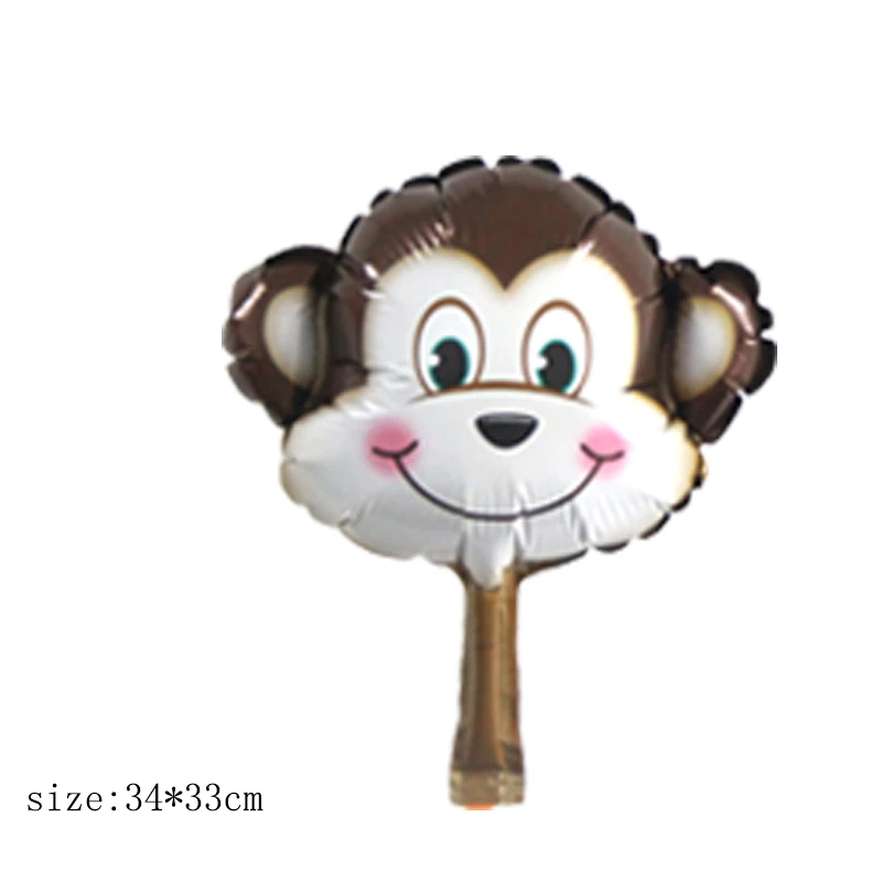 MN009B03 monkey 1 шт. 18 дюймов воздушные шары из фольги в виде головы животного мини Лисичка игрушки День рождения украшения Детские ручные мячики детский душ вечерние принадлежности - Цвет: MN009B03 monkey